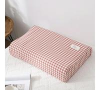 Soft Cotton Latex Pillow Case Cover Solid Color Plaid Sleeping Pillowcase for Memory Foam Pillow Latex Pillow 30x50CM/40x60CM