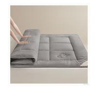 Soft Cotton Mattress Pad - 5CM Thick Grey Mattress for Hotels, Rentals, Living Rooms & Bedrooms - Essential Bedding, Comfortable, & Breathable 150x200CM