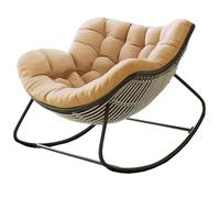 Soft Cotton Rocking Chair Cushion Replacement for Indoor & Outdoor, Compatible with Patio Rockers & Egg Chairs, Plush Comfort, Weather-Resistant Design