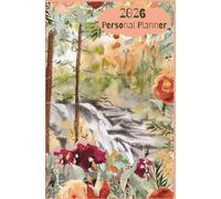 Soft Cover 2026 Personal Planner; 400 Pages, Size 5.25x8"; For all 365 days: 'Botanical Wonderland' Collection - Design 001 (2026 Essentials)