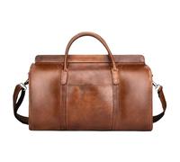 Soft Cowskin Duffle Bags Leather Hand Luggage Travel Shoulder Bags Weekender Bag Leather Travel Bag