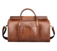 Soft Cowskin Duffle Bags Leather Hand Luggage Travel Shoulder Bags Weekender Bag Leather Travel Bag