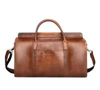 Soft Cowskin Duffle Bags Leather Hand Luggage Travel Shoulder Bags Weekender Bag Leather Travel Bag