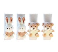 Soft, Cozy Car Accessories For The Four Seasons, Universal Fit, Cute Cartoon Seat Belt Shoulder Pads, Plush Toy Design, Rabbits And Bears 4 Pcs Car Seat Belt Covers