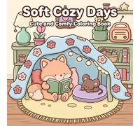 Soft Cozy Days Coloring Book: Cute and Comfy Coloring Book for Adults and Kids with Cozy Animal Scenes, Hygge Moments, and Bold Easy Designs for Relaxation