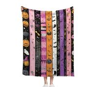 Soft Cozy Halloween Blanket, Various Cute Halloween Elements Patterns, Add A Festive Atmosphere To The Bedroom And Living Room, 75x100cm