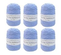 Soft Crochet Yarn 8 Strands tufting Yarn for Rug Making,Cotton and Polyester Mixed Tufted Yarn,5mm Thick,Poke Embroidery,Sweater,Scarf texitle Thread,Punching Needle Crochet Yarn,400m Wool Ball