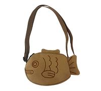 Soft Crossbody Bag for Lady Cute Cartoon Fish Canvas Crossbody Handbag For Girls Soft And Cute Embroidered Crossbody Bag
