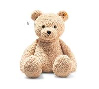 Steiff Jimmy Teddy Bear, cute cuddly toy with plastic eyes, children, boys & girls, plush animal 55 cm, light brown, 067181