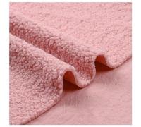 Soft Curly Woolly Pile Fleece Fabric Polyester Polar Fleece Fabric Soft Plush Material Shaggy Craft Faux Fur Fabric for Sewing Throws, Blankets, Scarves, Pet Beds, 50x160cm (Color : Pink)