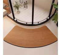 Soft Curved Pebble Bath Mat Water-Absorbent & Quick-Drying Non-Slip Shower Rug for Round Showers 60CM x 125CM Color B - Perfect for Bathroom Decor