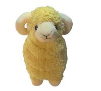Soft Cute Sheep Stuffed Animal, Fluffy Sheep Hugging Pillow, Realistic Lamb Doll, Indoor Home Decor for Bedroom, Living Room, Office, Bookshelf and Hallway, Great Gift for Kids (Yellow,35cm(13.7in))