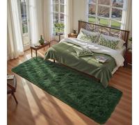 Soft Dark Green Runner Rugs for Bedroom Living Room, 2x6 Plush Fluffy Rug Carpets, Shag Furry Area Rugs for Nursery Kids Girls Boys Room Home Decor