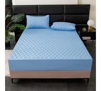 Soft Deep Fitted Bed Sheets 50x75cm Quilted Double Mattress Protector 100% Breathable Cotton Waterproof Mattress Cover for Ultimate Comfort & Protection
