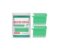 Soft Dental Floss Picks 50 Count, Gentle Disposable Flossers for Teeth Cleaning, Portable Mint String for Travel, Easy Slide Design