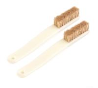 Soft Detailing Brush Set for Leather Seats and Vents(15mm Yellow) | nylon bristles, safe for leather and fabric, removes dust from vents, seats, 2-pack value