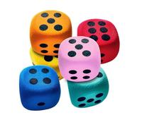 Soft Dice | 6X Classroom Dice 1.5 Inches | Rounded Edge Toy for Age 3+ Classroom Teaching Aid for School Travel Board Camping Family Boys Girls Home