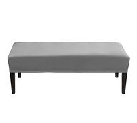 Soft Dining Room Bench Covers Stretch, Velvet Upholstered Bench Slipcover With Elastic Bottom Stain Resistant Removable Bench Seat Protector Washable For Bedroom Kitchen-dark grey-Large