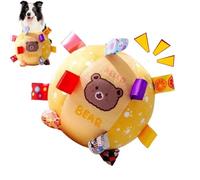 Soft Dog Ball - 6 Inches Plush Interactive Sensory Toy With Bell | Soft Dog Ball - 6-inch Plush Sensory Toy Features A Built-in Inner Bell To Stimulate Curiosity And Entice Puppies During