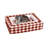 Soft Dog Bed for Small, Medium and Large Dogs - Wash Waste Sofa with Removable Cover | Large Dog Bed Washable Dog Bed Soft Tartan Check Dog Sofa Dog Bed Removable Dog Furniture