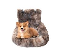 Soft Dog Car Seat - Pet Car Booster Seat | Non-Slip Portable Travel Bed for Cats & Dogs with Detachable Design | Detachable Pet Supplies for Road Trips Family Vacations(Coffee)