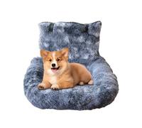 Soft Dog Car Seat - Pet Car Booster Seat | Non-Slip Portable Travel Bed for Cats & Dogs with Detachable Design | Detachable Pet Supplies for Road Trips Family Vacations(Gray)