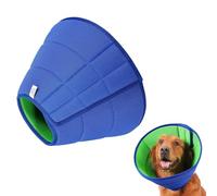 Soft Dog Cone Collar After Surgery, Adjustable Recovery Collar for Dogs & Cats, Breathable Elizabethan E-Collar to Prevent Licking Wounds/Comfort Fit for Small Pets (Blue Green, S)