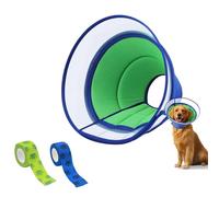 Soft Dog Cone Collar for Dogs After Surgery, Cone for Dogs Prevent Licking, Adjustable Recovery Collars for Dog, Includes 2 Rolls of Self-Adhesive Pet Vet Wrap (Blue, S)
