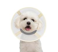 Soft Dog Cone Collar to Stop Licking-Adjustable Comfortable Mesh Recovery Collar After Surgery for Small or Miniature Dogs, Alternative to Plastic Elizabethan Collars for Neuter Incision Care (Grey,M)