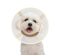 Soft Dog Cone Collar to Stop Licking-Adjustable Comfortable Mesh Recovery Cone After Surgery for Small or Miniature Dogs, Alternative to Plastic Elizabethan Collars for Neuter Incision Care (Brown,M)