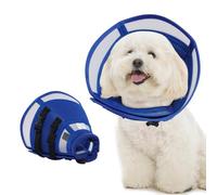 Soft Dog Cone Collar to Stop Licking - Adjustable for Small Dogs | Prevents Licking Wounds After Surgery & Skin Disease,Lightweight,Comfortable Elizabethan Recovery Cone (Blue,S)