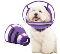 Soft Dog Cone Collar to Stop Licking - Adjustable for Small Dogs | Prevents Licking Wounds After Surgery & Skin Disease,Lightweight,Comfortable Elizabethan Recovery Cone (Purple,S)