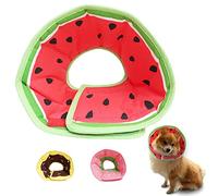 Soft Dog Cone, Lightweight Elizabethan Collar for Dogs, Adjustable Soft Cones for Dogs/Cats to Stop Licking After Surgery, Cute Watermelon Cone of Shame Alternatives for Pets (Small)