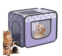 Soft Dog Crate, Cat Drying Box, Soft Dog Kennel - Portable Pet Drying Room, Printed Soft Crate Anti-Flying Hair for Dogs and Cats