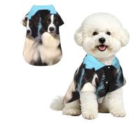 Soft Dog Hawaiian Shirt Comfortable Breathable Cool Dog Summer Clothes | Border Collie Dog Summer T-Shirt Puppy Clothes Fun Beach Outfit For Small To Medium Dog Party Costume