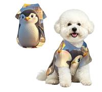 Soft Dog Hawaiian Shirt Comfortable Breathable Cool Dog Summer Clothes | Cartoon Cute Penguin Dog Summer T-Shirt Puppy Clothes Fun Beach Outfit For Small To Medium Dog Party Costume