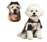 Soft Dog Hawaiian Shirt Comfortable Breathable Cool Dog Summer Clothes | Funny Golden Retriever Dog Summer T-Shirt Puppy Clothes Fun Beach Outfit For Small To Medium Dog Party Costume