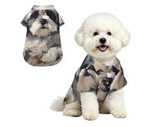 Soft Dog Hawaiian Shirt Comfortable Breathable Cool Dog Summer Clothes | Shih Tzu Dog Summer T-Shirt Puppy Clothes Fun Beach Outfit For Small To Medium Dog Party Costume