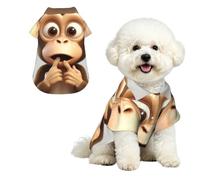 Soft Dog Hawaiian Shirt Comfortable Breathable Cool Dog Summer Clothes | The Silent Monkey Dog Summer T-Shirt Puppy Clothes Fun Beach Outfit For Small To Medium Dog Party Costume