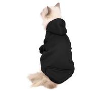 Soft Dog Hoodies for Pet Cute Clothes (Black, Medium)