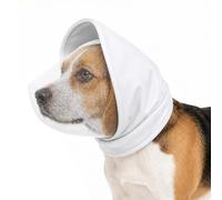 Soft Dog Muzzle, Breathable Basket Muzzle, Comfortable Dog Muzzle for Small Medium Large Dogs,No Skin Abrasion，Prevent Accidental Ingestion and Foreign Object Intrusion (M,WHITE)