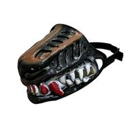Soft Dog Muzzle, Breathable, Halloween Costume with Scary Teeth | 7.87x7.48x4.33 inch Anti Grazing Dog Muzzle for Walking Training Grooming, Play Protection