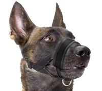 Soft Dog Muzzle for Anti Biting Barking, Breathable Mesh Mouth Guard for Grooming, Walks Fits Small, Medium, Large Sized Dogs(black,M)