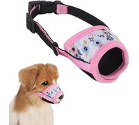 Soft Dog Muzzle Stop Biting Barking, Breathable Puppy Muzzle with Adjustable Strap, Allows Panting Drinking Feeding, for Small Dogs Puppy (S)