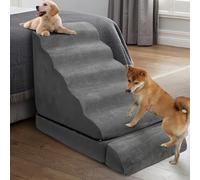 Soft Dog Stairs & Steps for High Beds 24-28 Inches Tall for Small Dogs, LitaiL Pet Stairs/Steps for Beds 28 Inches High, Non-Slip Dog Ramps for Older Cats