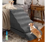 Soft Dog Stairs & Steps for High Beds 24-28 Inches Tall for Small Dogs, LitaiL Pet Stairs/Steps for Beds 28 Inches High, Non-Slip Dog Ramps for Older Cats