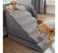 LitaiL 30-36 Inch Height, Foam Dog Stairs and Steps for Tall Beds, 30 Inch, 6 Steps, Pet Stairs/Steps for High Beds, Large Dogs, Non-Slip Dog Ramps for Small Cats, Older