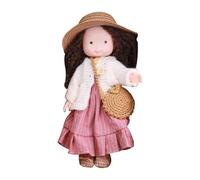 Soft Doll - Cute Rag Doll, Plush Toy, Fall Theme Collectible, Handmade Dress Accessory | Style Fabric Figure For Christmas Halloween Thanksgiving Friends Family