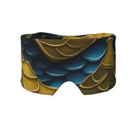 Soft Dragon Scale Print Eyes Cover with Adjustable Strap for Sleeper Night Sleeping Work Nap and Yoga