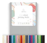 Soft Dream Fitted Sheet 80 x 160 cm Grey - 100% Combed Cotton Jersey - Premium Quality - Fitted Sheet for Cot Junior Bed - OekoTex Certified - Made in EU - 80 x 160 cm Grey